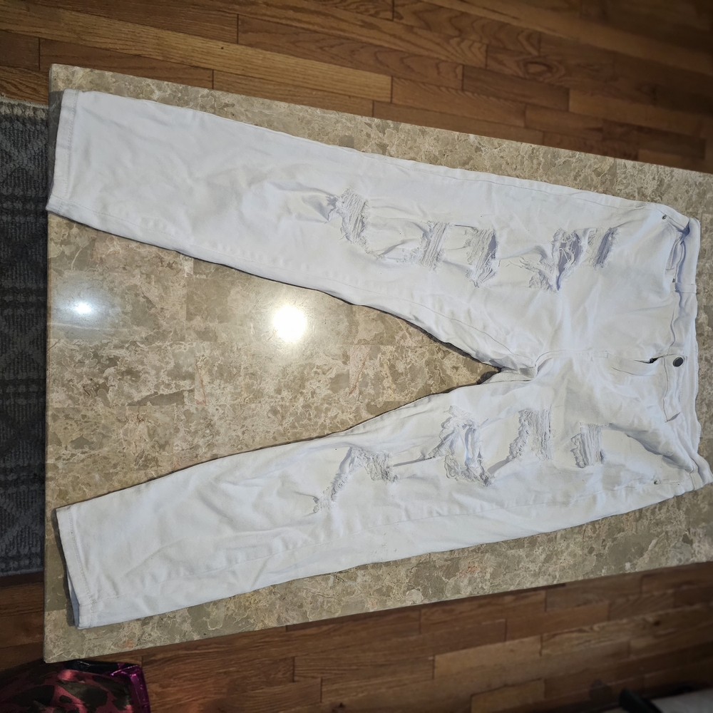SHEIN White Denim Pants